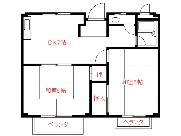 ラルゴ三箇の物件間取画像